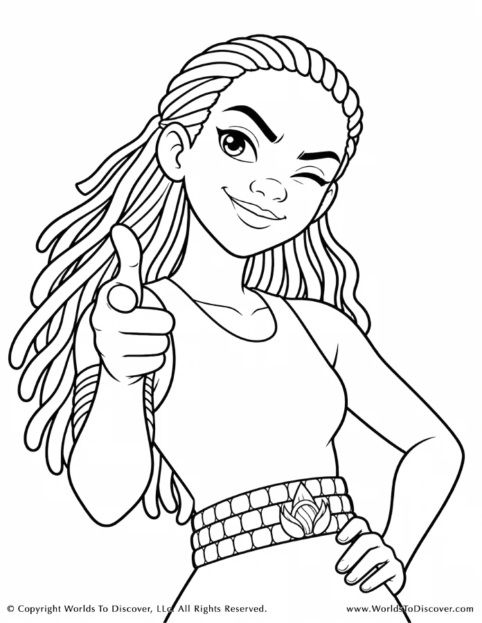 Anyia character coloring page