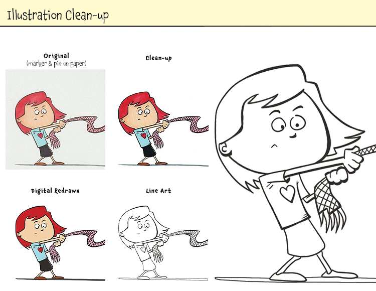 Illustration development design example from Jacquitta McManus’s portfolio